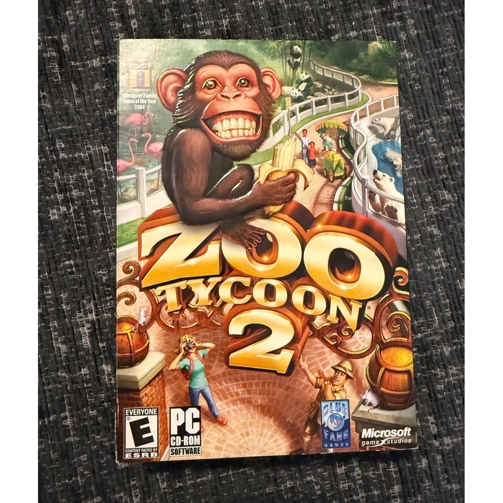 Zoo Tycoon 2 PC CD-ROM Game PC Original Big Box Edition 2004